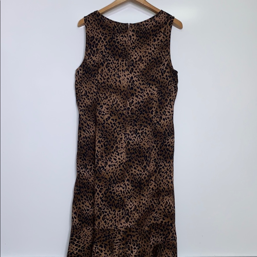 R&K VINTAGE Animal Print Leopard Ruffle Hem Dress - Picture 7 of 9